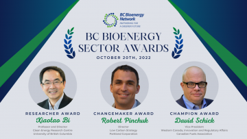 Dr. Tony Bi Receives BC Bioenergy Sector Award
